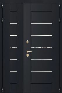 Тамбурная дверь МДФ с молдингами крашенная краской рал для офиса №52015